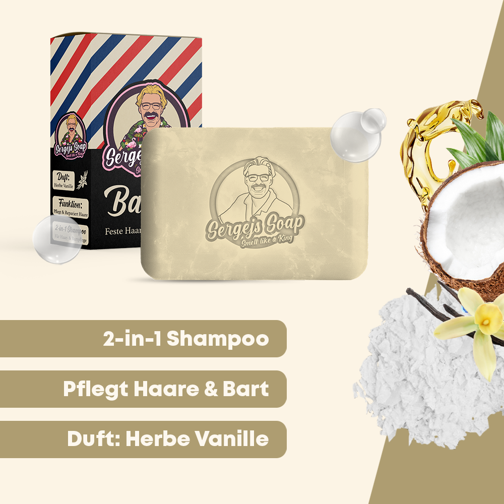 Barber - Festes Shampoo für Haare & Bart